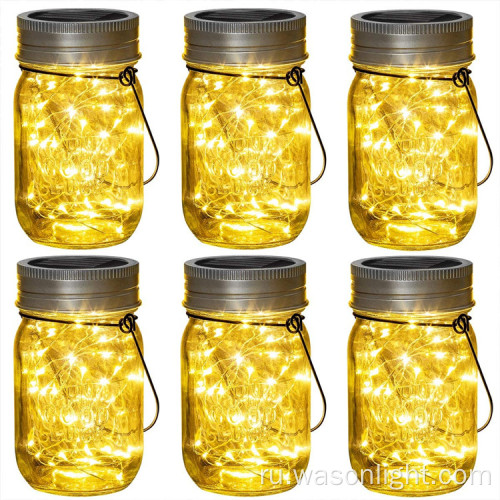 20LED солнечный светильник Mason Jar Lid